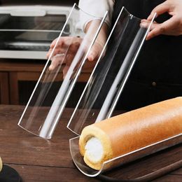 Baking Tools Acrylic Cake Roll Holder Transparent Reusable Dessert Bracket Multi-size Semicircle Rollers Stand Kitchen