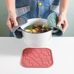 Table Mats Heat Resistant Silicone Mat Dish Placemat Pad Drink Cup Coasters Multipurpose Tableware Pot Holder Kitchen Accessories