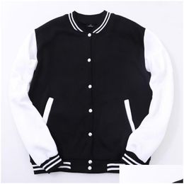 Mens Jackets Haikyuu Printed Baseball Uniform Japanese Cartoon Fashion Warm Men Streetwear Bomber Jacket Autumn Winter Coat Drop Del Dhyf3