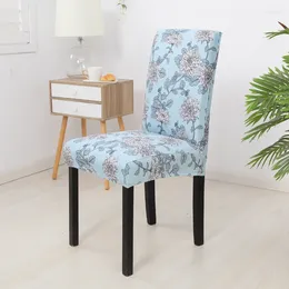 Chair Covers Blue Floral Cover Stretch For Kitchen Stools Elastic Chairs Slipcover Home Wedding Decoration Accessories