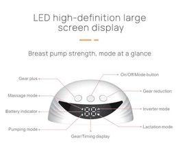 Breastpumps Wearable Breast Pump Hands Free Electric Portable Breast Pump 210ML Large Capacity 4 Modes 12 Levels BPA-free with LED Display