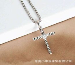 Necklace Jewellery Zircon Cross Chain Necklaces Strings For Women Charm Men Inlaid Imitation Pendant Punk Fashion Design Ladies Anni5463565