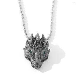 Party Favor Gothic Dragon Head Pendant Necklaces For Men Teens Boys Punk Cool Accessories Birthday Valentine's Day Gifts