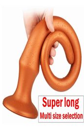 Anal Stimulation Super Long Silicone Anal Plug Soft Butt Plug Sex Toy For Women Men Prostate Massager Dildo Anus Dilator CX2007279821322