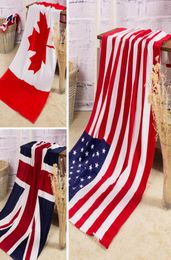 Beach Towel British CA US UK Flag USD Active Printing Bath Towel Cotton Terry Party Towels8683065