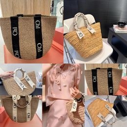 Classic Luxury Woody Bucket Bag Womens Colour Shopping Designer The Tote Bags Straw Crossbody Shoulder Handbag Waterproof Basket Luxurys Girls Classic