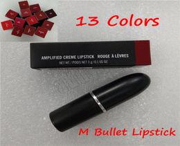 M Lip Makeup Matte Lipstick Luster Retro Bullet Lipsticks Frost Sexy 13 Colors 3g sweet smell with English Name1208841