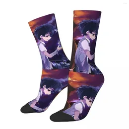 Men's Socks Funny Crazy Sock For Men Jibaku Shounen Artwork Hip Hop Harajuku Toilet Bound Hanako Kun Manga Quality Printed Boys Crew