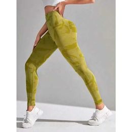 Women's Leggings Camo Leggings Women Seamless High Waist Leggings High Elastic Butt Lift Gym Running Cycling Tights Fashion Knit Slim Pants Y240508