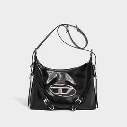 Evening Bags Silver Dingdang Crossbody Big Women's Large Capacity Sweet Cool Spicy Girl Style Locomotive One Shoulder Underarm Tote Bag