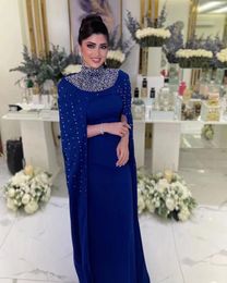 Party Dresses Yipeisha Handmade Beaded High Collar Wraps Evening For Saudi Arabia Women Floor Length Sheath Long Prom Dress