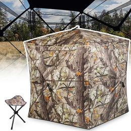 Tents and Shelters Outdoor 2-3 person automatic camping hunting camouflage tent portable bird watcher obstacle free viewing of games privateQ240511