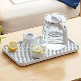 Tea Trays Creative Household Drain Tray Double-layer Plastic Fruit Multi-purpose Rectangular Racks