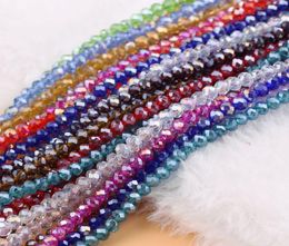 AB Multicolour abacus crystal glass loose beads faceted NEcklace bracelet colors jewelry making2395493