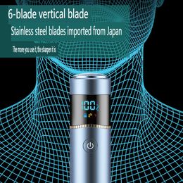 Uppgraderad Mini Portable Shaver Single Head Round Waterproof kan göras laddning av Treasure Electric Razor med digital display