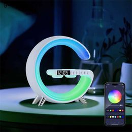 Night Lights Multi functional 5-in-1 wireless charging pad holder LED light Bluetooth speaker RGB atmospheric night light fast charging station S240513