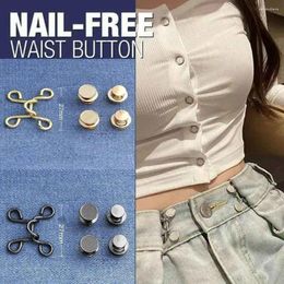 Belts 27/32MM Nail-free Waist Buckle Closing Slimmer Adjustable Snap Button Removable Detachable Pant Clothing Sewing