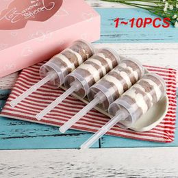 Baking Moulds 1-10PCS Cake Pusher Pushable Holders Push Mould Cylinder Shaped Pops Plastic Containers With Lids