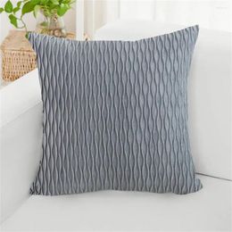 Pillow Solid Colour 2Pcs Soft Garden Pane Flower Pattern Washable Case Embossed Wrinkle Home Decoration