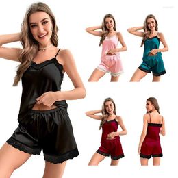 Home Clothing Sexy Lace Trim Cami&Shorts Pyjamas Set Sleepwear Summer Women Clothes 2Pcs Pyjamas Suit Intimate Lingerie