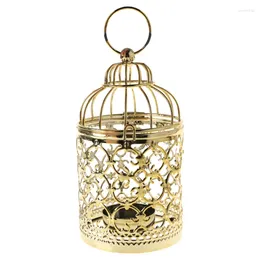 Candle Holders Hollow Holder Tealight Candlestick Hanging Lantern Vintage Bird Cage 3 Colours