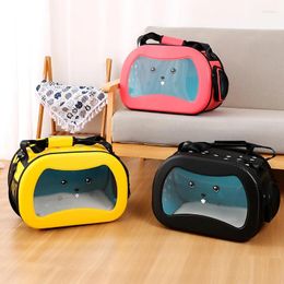 Cat Carriers High Capacity Pet Bag Outdoor Portable Breathable Shoulder Handbag Space EVA Dog Backpack Folding Travel Crossbody