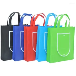 Storage Bags 20 Pieces Non-Woven Shopping Bag With Handle Easy Carry Fold Into Wallet Favour Reusable Logo Customised Personalised