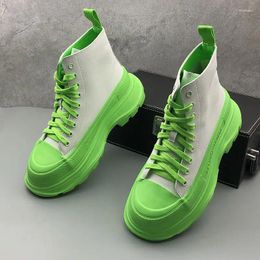 Casual Shoes Street Style Trend Designer Men High Top Fashion Lace Up Sneakers For Sport Platform Breathable