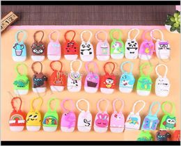 Party Favour 30Ml Sanitizer Keychain Silcione Cartoon Mini Cover Gel Hand Soap Bottle Holder With Refillable Travel Ilzj6 Cbhwr2683705
