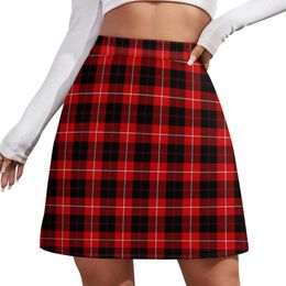 Skirts Classic Plaid Skirt Red And Black Vintage Mini Summer High Waist Pattern Street Style Casual Big Size