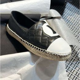 Designer Clog Sandals Espadrilles Casual Walk Loafers For Womens Female Summer Shoes Sandles Canvas Leather Flat Heels Slides Slippers Fisherman New