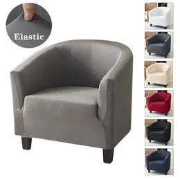 Chair Covers Solid Color Printed Small Sofa Cover Relax Stretch Single Seater Club Couch Armchair Slipcover For Bar Counter Living Room Tub