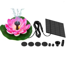 Garden Decorations 1 Pcs Solar Water Fountain With Lotus Leaf Bird Bath Pump DC Alternative Energy