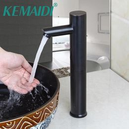 Kitchen Faucets KEMAIDI Bathroom Basin Faucet Sense Oil Rubbed Brushed Waterfall Tap Single Handle Hole Sink Mixer
