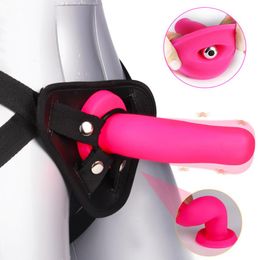 Vibrating Strap On Kit With Powerful Suction Cup Pink Anal Plug Masturbator Sex Toy For Lesbian8654692