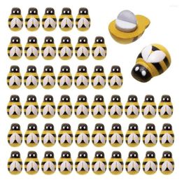 Storage Bottles 100 Pcs Moulding Trim Wooden Bee Accessories DIY Honeybee Decor Insect Bees Self-adhesive Model Accessory