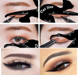 Popular Easy Eye Shadow Eyeliner Make Up Tools Cat Eyeliner Stencil Kit Makeup Card Template1058895