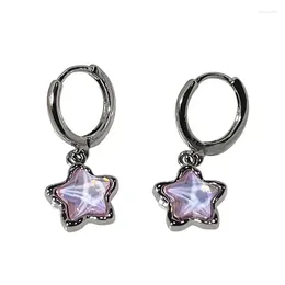 Stud Earrings 1Pair Gothic Cute Dream Fairy Moonlight Stone Star Pendant For Egirl Y2K Harajuku Goth Vintage Jewellery Accessories