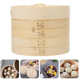Double Boilers Bamboo Steamer Steamed Buns Steamers Pot Multifunction Dim Sum Basket Cloth Reusable