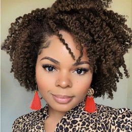 Front lace wig Brazilian bone straight 13x4 transparent lace front human hair wig African small curly wig European and American wigs for women with short curly hair