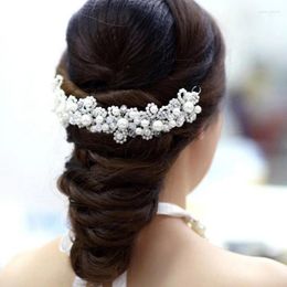 Hair Clips Baroque Trendy Hairband Pearl Headband For Women Prom Pageant Bridal Wedding Accessories Jewellery Band