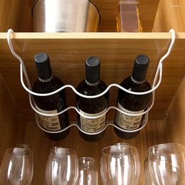 Kitchen Storage Universal Refrigerator Hanging Beer Rack Metal Red Wine Bottle Holder Holds 3 Drink Bottles Tools Home