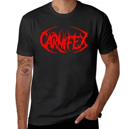 Men's Polos Red Logoo Carnifex Band Limited Edition Retro Style T-Shirt Funnys Heavyweights T Shirts For Men