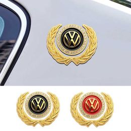 Car Stickers 1pcs 3D Metal Emblem body Side Fender Sticker Auto Badge Decal For VW Volkswagen Golf 7 5 4 6 Passat B6 Mk4 Tiguan Polo Jetta T240513