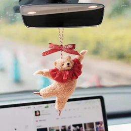 Decorative Figurines Ballet Plush Pendant Cartoon Cute Dancing Bear Car Creative Children's Birthday Gift Bedside Hanging