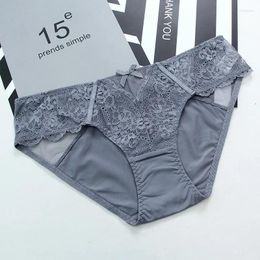 Women's Panties Lace Ice Silk Ladies Girls Cotton Full Crotch Low Waist Japanese No Trace Plus Size