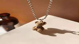Cartoon bear pendant necklace personality trendy necklace fashion ins wind sweater sweater chain accessories8431819