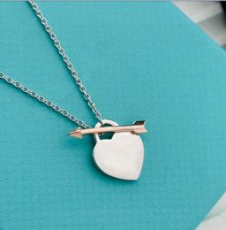 2024 women fashion cute lovely silver thin stainless steel chain high quality heart bow necklace free size