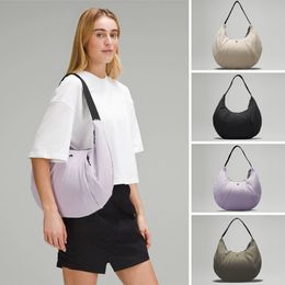 lul Nylon yoga bag underarm bag Cow horn bag waterproof New Lightweight and Large Capacity Dumpling Buns