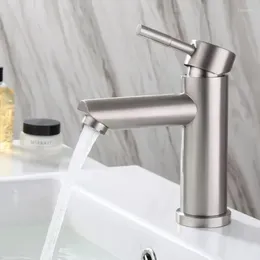 Bathroom Sink Faucets Basin Tap Deck Mounted Single Hole Wash Face And Cold Mixer Faucet